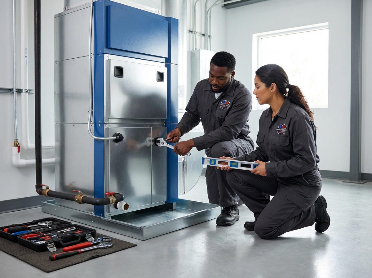 Professional HVAC installation