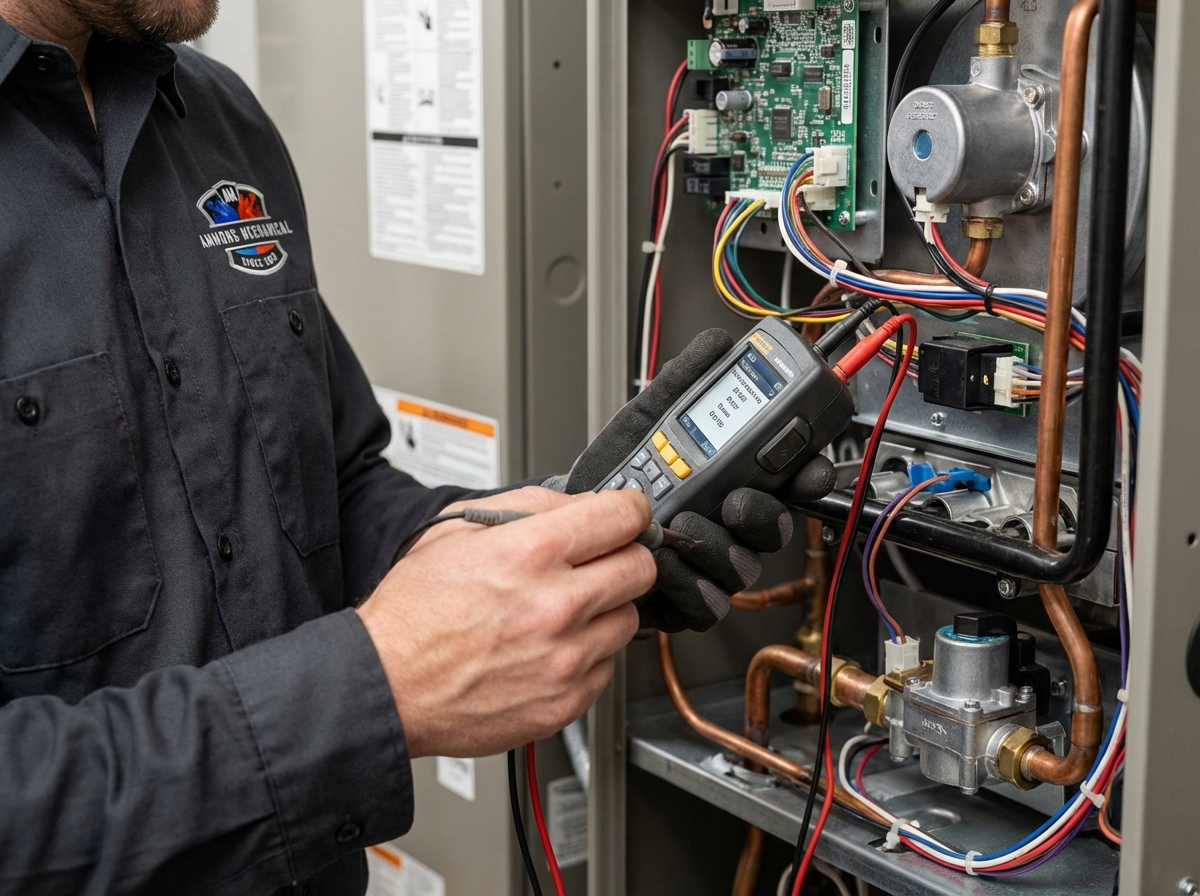 HVAC technician performing repair service